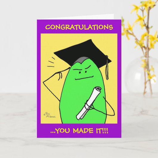 Green Weenii "De Afstuderen" Kaart (Gele Bloem)