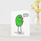 Green Weenii "Yum" Note Kaart (Gele Bloem)