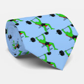 Green Weightlifter Benchpress Stropdas (Opgerold)