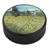 Green Wheat Field Vincent van Gogh Hockey Puck (3/4)