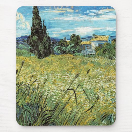 Green Wheat Field Vincent van Gogh Muismat (Voorkant)