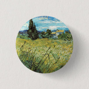 Green Wheat Field Vincent van Gogh Ronde Button 3,2 Cm