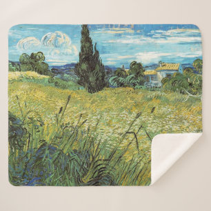 Green Wheat Field Vincent van Gogh Sherpa Deken