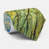 Green Wheat Field Vincent van Gogh Stropdas (Opgerold)