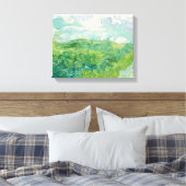 Green Wheat Fields Van Gogh Art Canvas Afdruk (Insitu (Slaapkamer))