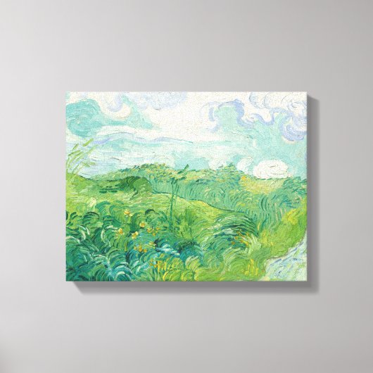 Green Wheat Fields Van Gogh Art Canvas Afdruk (Voorkant)