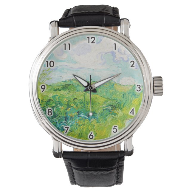 Green Wheat Fields, Van Gogh Horloge (Voorkant)