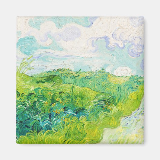 Green Wheat Fields, Van Gogh Magneet (Voorkant)