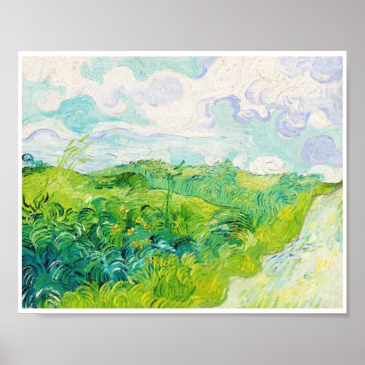 Green Wheat Fields, Van Gogh Poster (Voorkant)