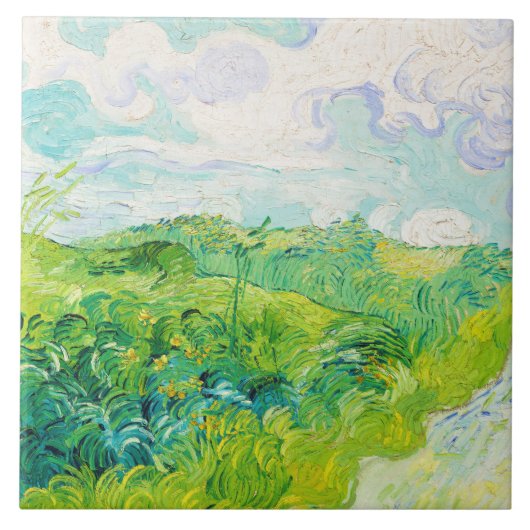 Green Wheat Fields, Van Gogh Tegeltje (Voorkant)
