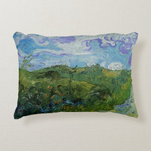 Green Wheat Fields van Vincent van Gogh Accent Kussen