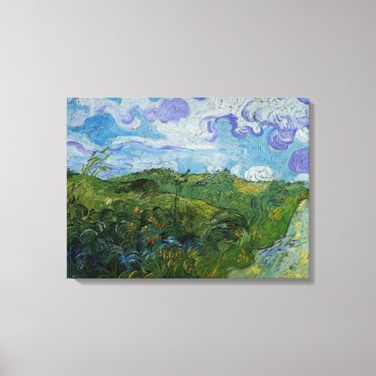 Green Wheat Fields van Vincent van Gogh Canvas Afdruk (Voorkant)