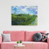 Green Wheat Fields van Vincent van Gogh Canvas Afdruk (Insitu (Woonkamer))