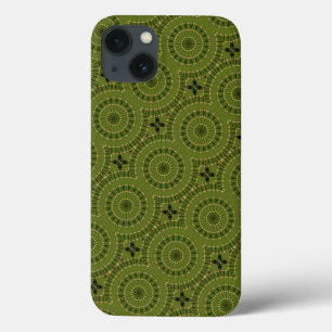 Green Wheel Mandala iPhone 13 Hoesje