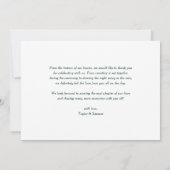 Green Whimsical Calligraphy Photo Collage Wedding Bedankkaart (Achterkant)