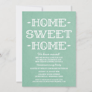 Green Whimsical Sweet Home Housewarming Party Kaart