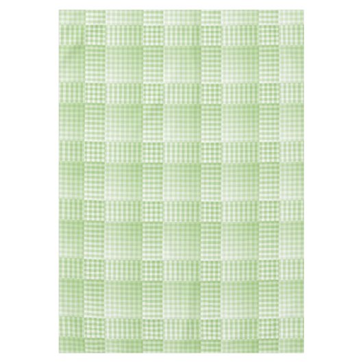 Green White Checker Abstract Pattern Tafelkleed (Voorkant)