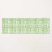 Green White Checker Abstract Pattern Yogamat (Voorkant (horizontaal))