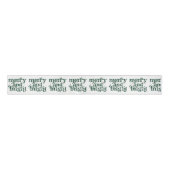 Green & White Christmas Merry & Bright Holiday Grosgrain Lint (Voorkant)