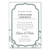 Green & White Elegant Wedding Kaart (Achterkant)