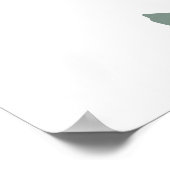 Green & White Elegant Wedding Poster (Hoek)