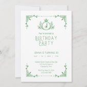 Green & White Fall Invitation Anniversaire 2 (Devant)