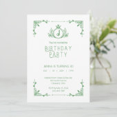 Green & White Fall Invitation Anniversaire 2 (Debout devant)