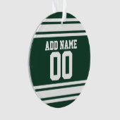 Green White Football Jersey Nom personnalisé Numér (devant)