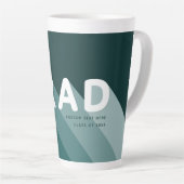 Green White Graduation Custom Cadeau Café Mug (Angle droit)