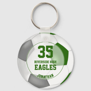 " green white grijy boys soccer team spirit " sleutelhanger