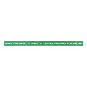 Green White Happy Birthday Name   Gepersonaliseerd Lint