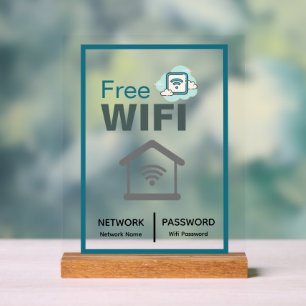 Green White Minimaliste Internet Wi-Fi gratuit