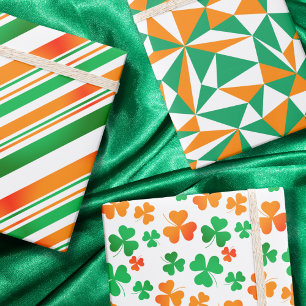 Green White Oranje Irish Party Ireland St Patricks Inpakpapier Vel