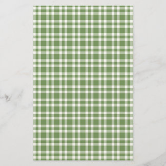 Green White Plaid Pattern Briefpapier