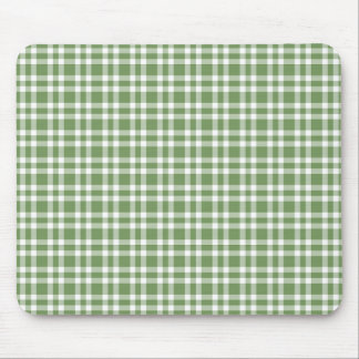 Green White Plaid Pattern Muismat
