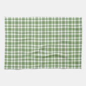 Green White Plaid Pattern Theedoek (Horizontaal)