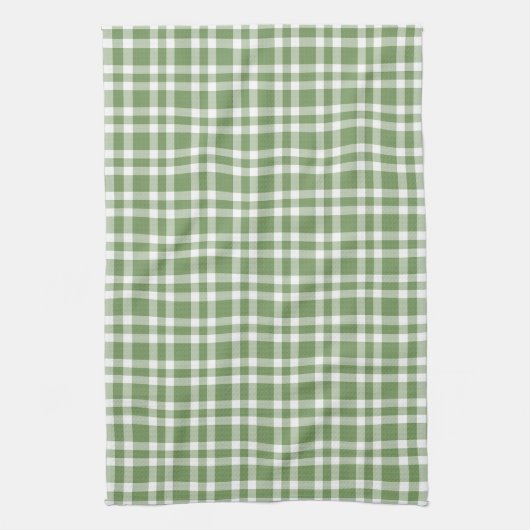 Green White Plaid Pattern Theedoek (Verticaal)
