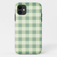 Green & White Play Gingham 