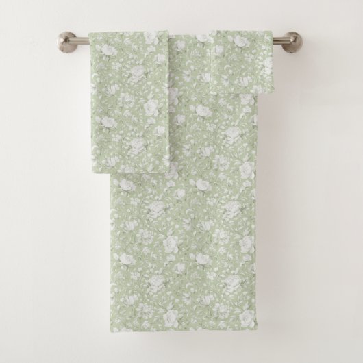 Green White Romantic Floral (En situation)