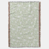 Green White Romantic Floral   Deken (Voorkant Verticaal)