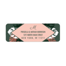 Green White Rose Gold Swiss Cheese Leaves Weddensc