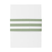 Green White Stripe Pattern Wedding Uitnodigingen Wikkel (Achterkant Voorbeeld)
