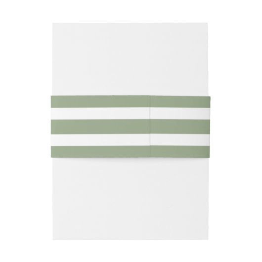 Green White Stripe Pattern Wedding Uitnodigingen Wikkel (Achterkant Voorbeeld)