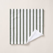 Green White Stripes  Bad Handdoek (Wasdoekje)