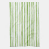 Green White Stripes Theedoek (Verticaal)