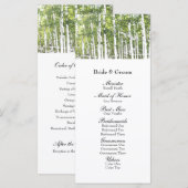Green White Summer Woods Programme de mariage (Devant / Derrière)