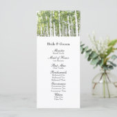 Green White Summer Woods Programme de mariage (Debout devant)