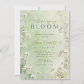 Green Wildflower Bridal Shower Invitation (Devant)