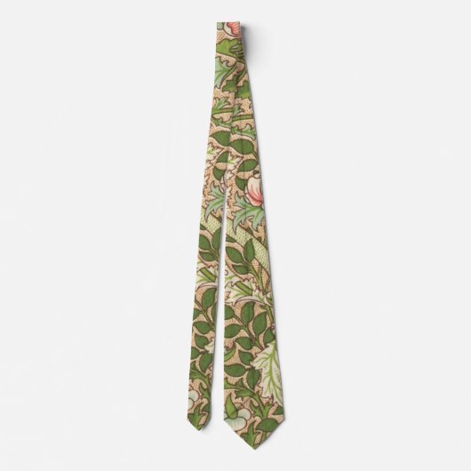 Green William Morris Arts and Crafts Pattern Stropdas (Achterkant)