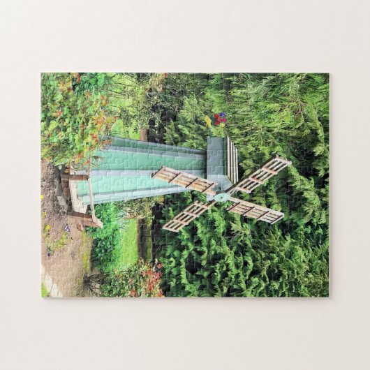 Green Windmill Garden Decor Legpuzzel (Horizontaal)
